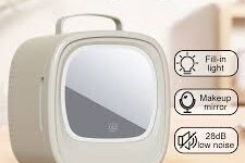 mini fridge 6 liters portable beauty makeup skincare fridge cosmetics refrigerator compact cooler warmer for bedroom, office, car