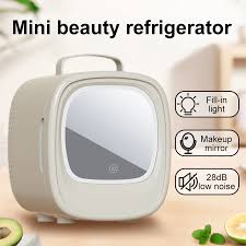mini fridge 6 liters portable beauty makeup skincare fridge cosmetics refrigerator compact cooler warmer for bedroom, office, car