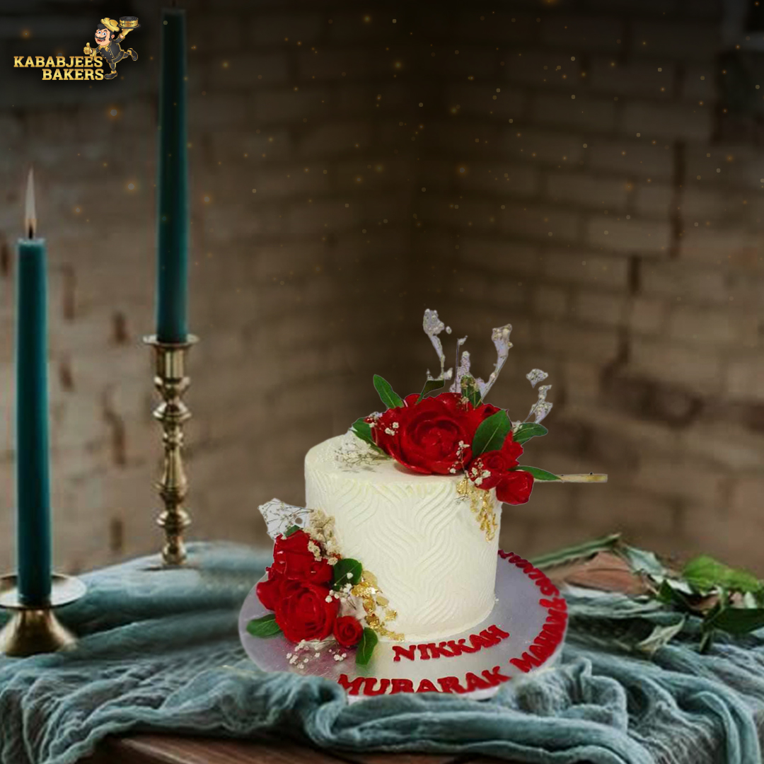 nikkah mubarak customized cake